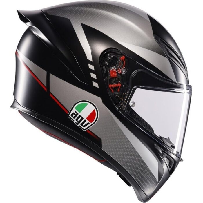 AGV K1 S Lap Negro Mate Rojo Casco de Motocicleta - Imagen 2