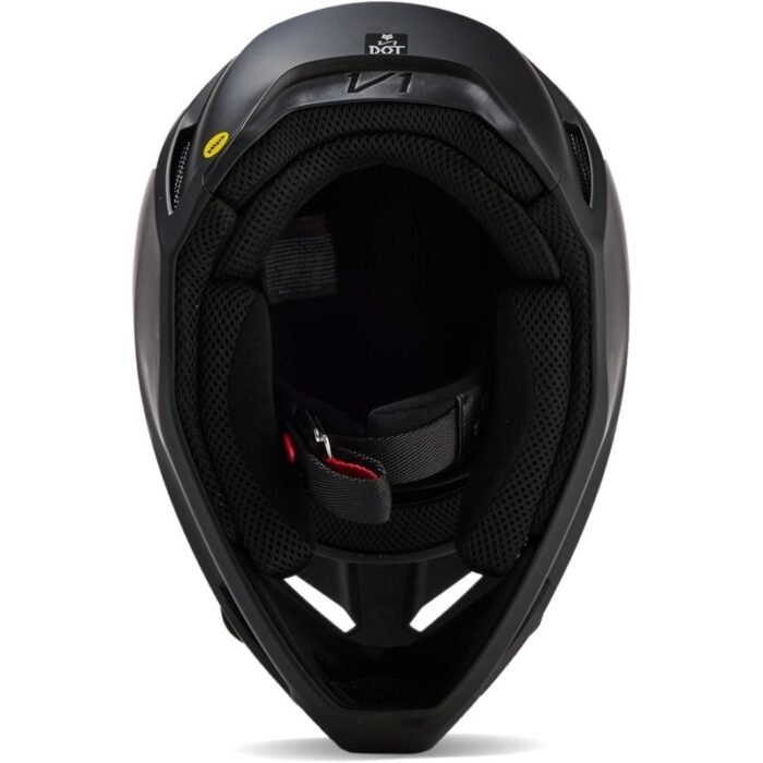 Fox Racing V1 Solid Negro Mate Casco de Bicicleta para Adultos Original - Imagen 2
