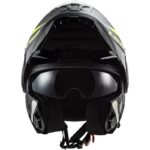 LS2 FF902 Scope II Skid Negro Amarillo Casco Modular Moto - Imagen 2