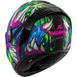 Shark Spartan RS Shaytan Negro Verde Violeta Casco Integral de Moto Original - Imagen 2