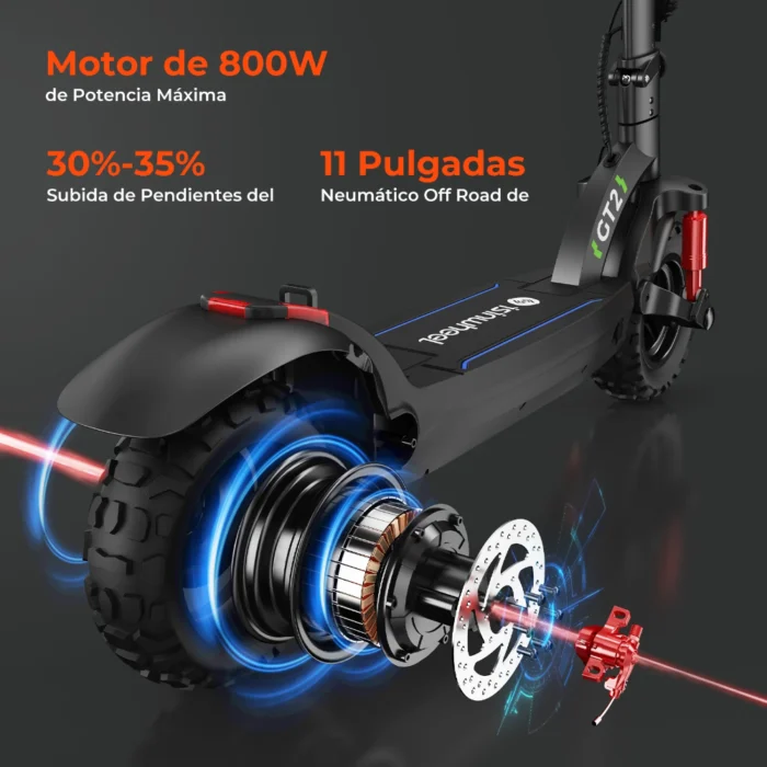 GT2 Todoterreno isinwheel 45km 45km/h 800W Patinete Eléctrico Original - Imagen 6