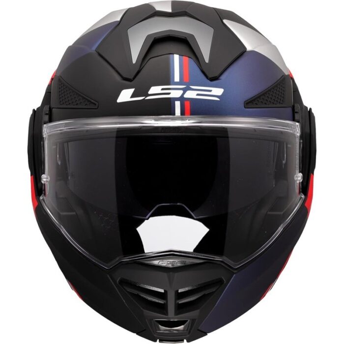 LS2 Advant X Ultra FF901 Casco Modular Fibra de Vidrio Azul/Rojo Original - Imagen 3