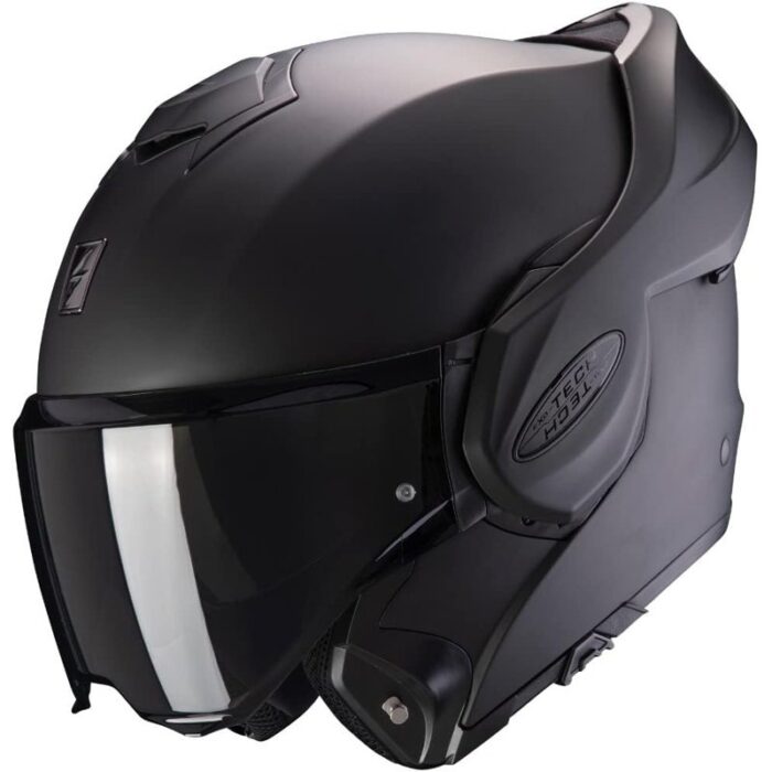 Scorpion Exo-Tech Evo Solid Matt Negro Casco Modular - Imagen 2