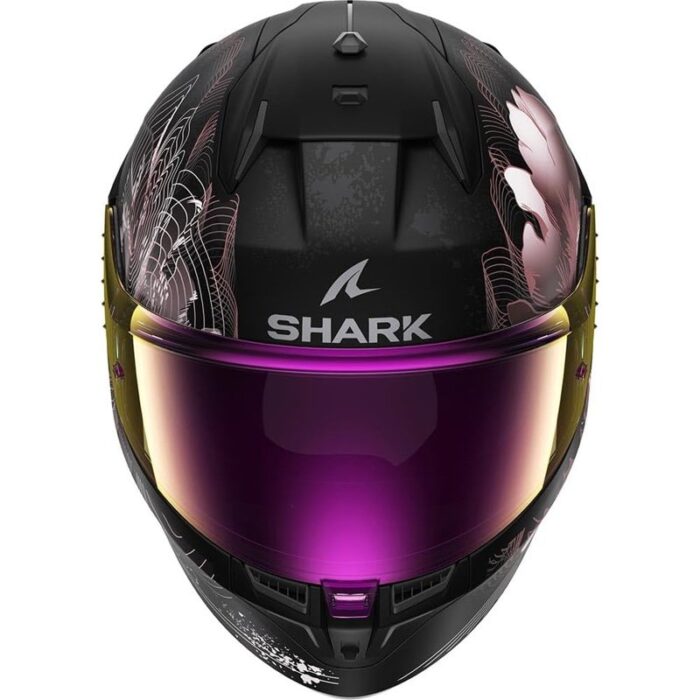 Shark D-Skwal 3 Mayfer Negro Rosa Casco Integral Moto - Imagen 3