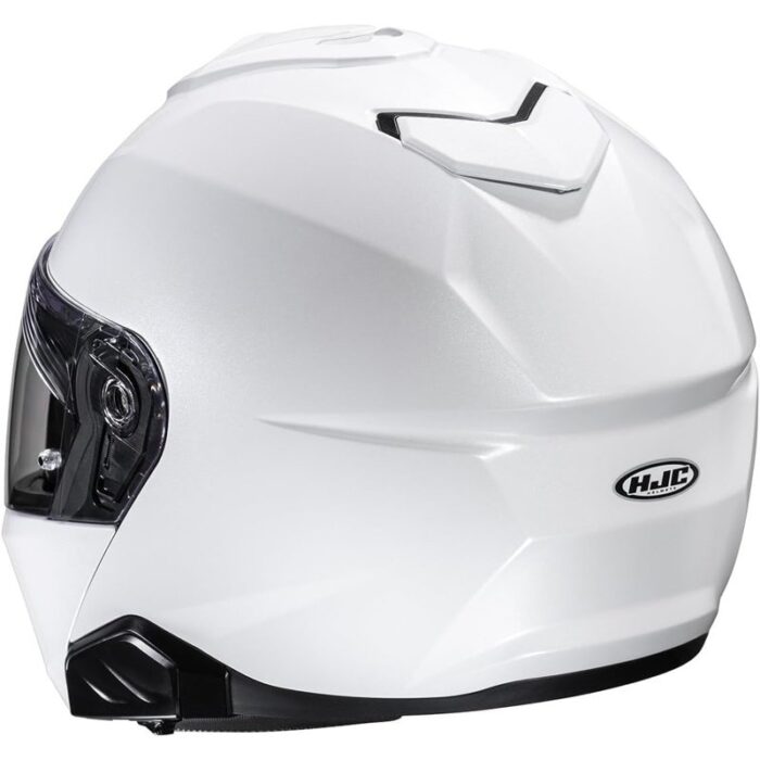 HJC i91 Solid Pearl White Casco Modular Moto - Imagen 3