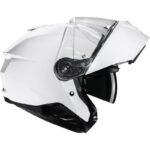 HJC i91 Solid Pearl White Casco Modular Moto Original - Imagen 4