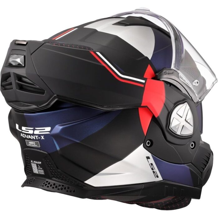 LS2 Advant X Ultra FF901 Casco Modular Fibra de Vidrio Azul/Rojo Original - Imagen 5