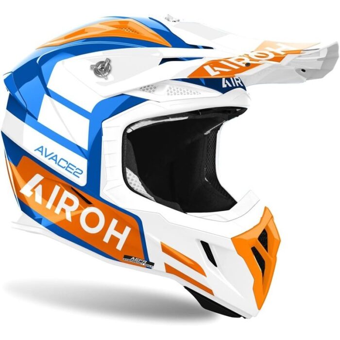 Airoh Aviator Ace 2 Sake Naranja Brillo Casco de Motocross - Imagen 3