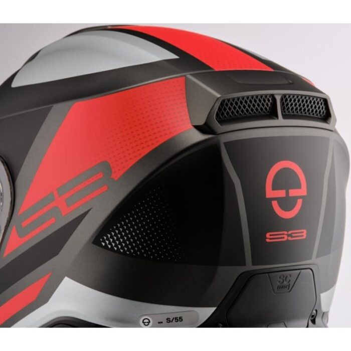 Schuberth S3 Negro Rojo Casco Integral Moto - Imagen 6