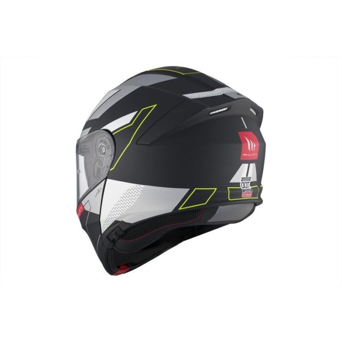 MT Genesis SV Talo Negro/Gris/Amarillo Flúor Mate Casco Integral de Moto Original - Imagen 5