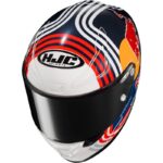 HJC RPHA1 Red Bull Austin GP Casco Moto Integral Blanco/Azul/Rojo Original - Imagen 5