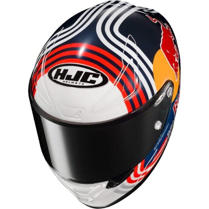 HJC RPHA1 Red Bull Austin GP Casco Moto Integral Blanco/Azul/Rojo Original - Imagen 5