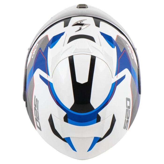 Scorpion EXO-520 Evo Air Elan Casco Integral Blanco-Azul - Imagen 5