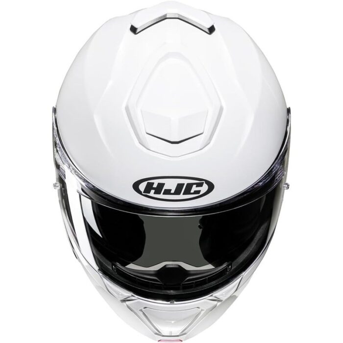 HJC i91 Solid Pearl White Casco Modular Moto - Imagen 5