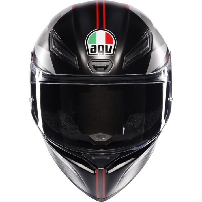 AGV K1 S Lap Negro Mate Rojo Casco de Motocicleta - Imagen 7