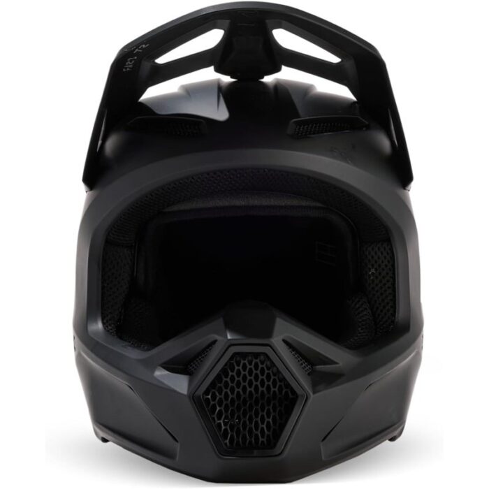 Fox Racing V1 Solid Negro Mate Casco de Bicicleta para Adultos Original - Imagen 3