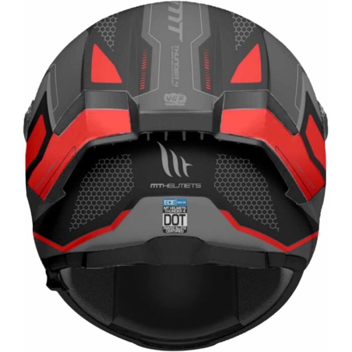 MT Thunder 4 SV Jerk Rosso Opaco Casco Integral de Moto Original - Imagen 3