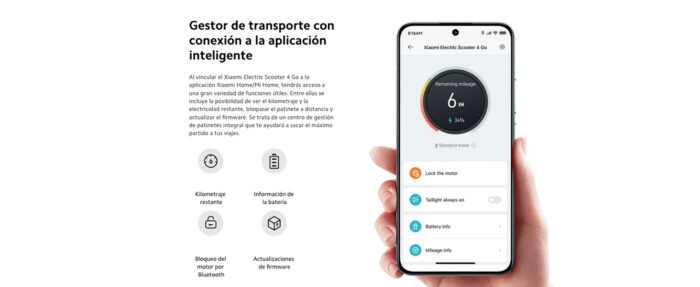 Scooter 4 Go Xiaomi 20km 25km/h 600W Patinete Eléctrico Original - Imagen 8