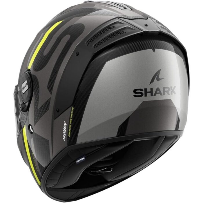 Shark Spartan RS Carbon Shawn DYA Negro/Amarillo Casco Integral Moto - Imagen 2