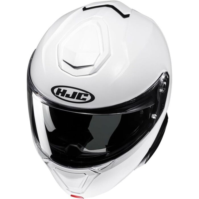 HJC i91 Solid Pearl White Casco Modular Moto - Imagen 2