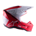 Alpinestars S-M5 Rayón Rojo/Blanco Casco de Motocross - Imagen 4