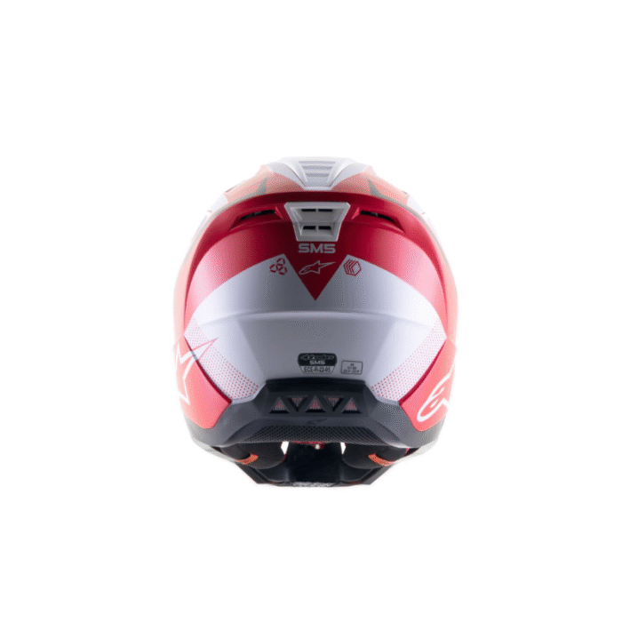 Alpinestars S-M5 Rayón Rojo/Blanco Casco de Motocross - Imagen 3