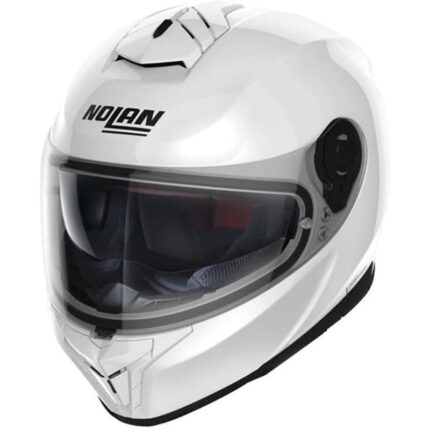 Nolan N80-8 Classic N-Com Blanco Metal Casco Integral Moto