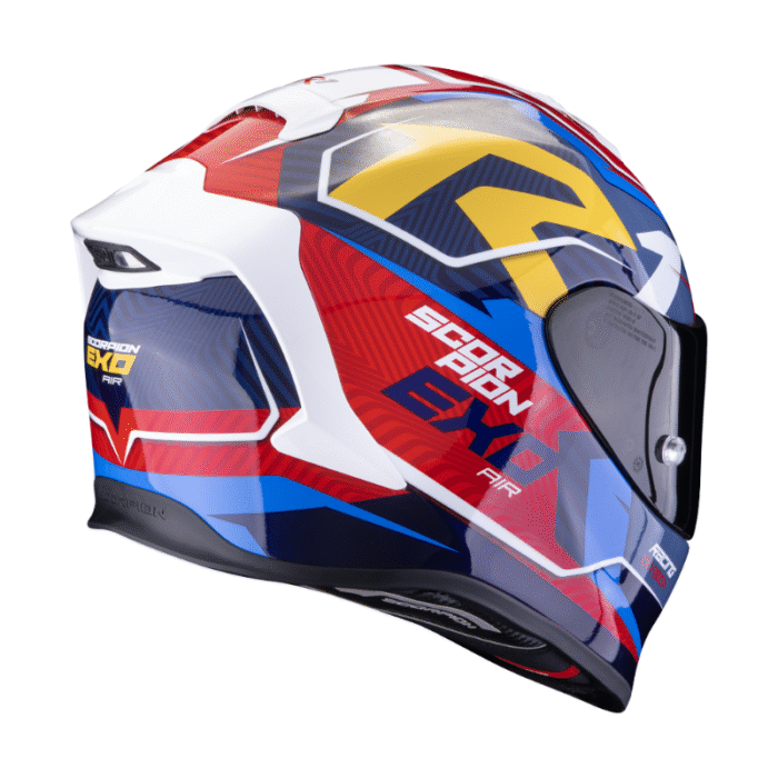 Scorpion EXO-R1 Evo Air Coup Casco Integral Amarillo/Rojo/Azul - Imagen 3