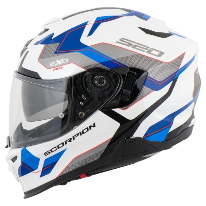 Scorpion EXO-520 Evo Air Elan Casco Integral Blanco-Azul - Imagen 3