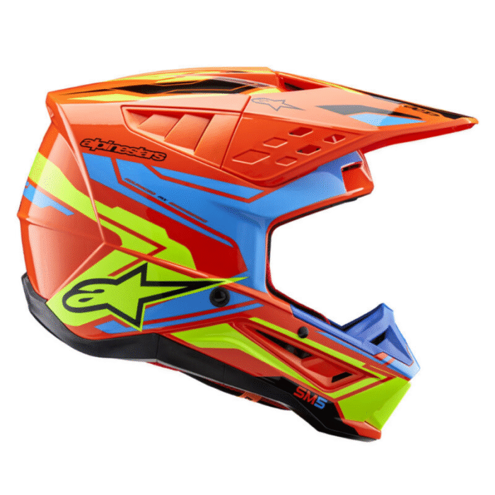 Alpinestars S-M5 Action Azul/Naranja Casco de Motocross - Imagen 6